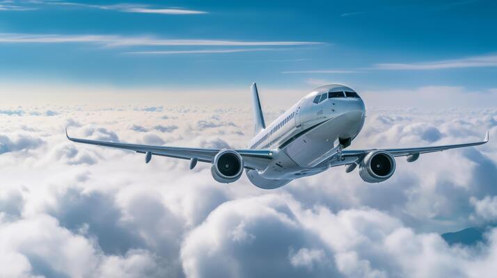 airplane in sky background Landing Page